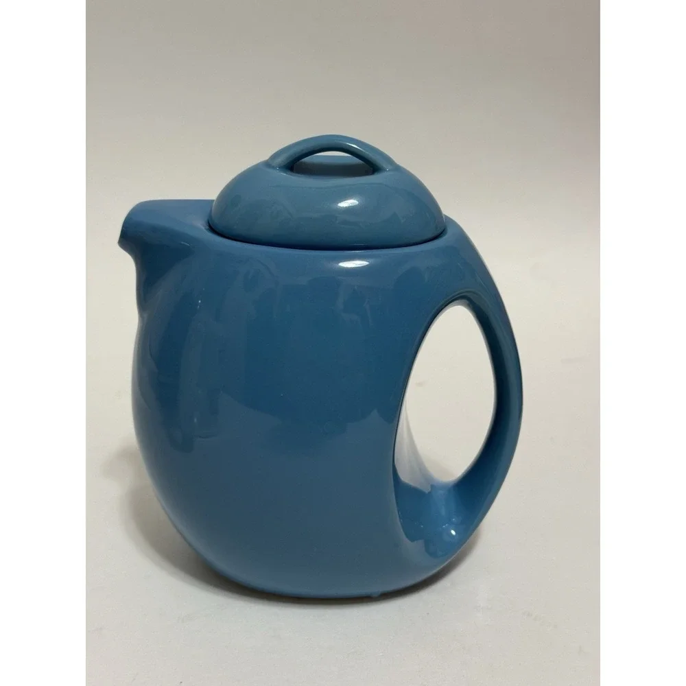 Schylling Blue 12 Oz Ceramic Teapot with Lid Perfect Condition