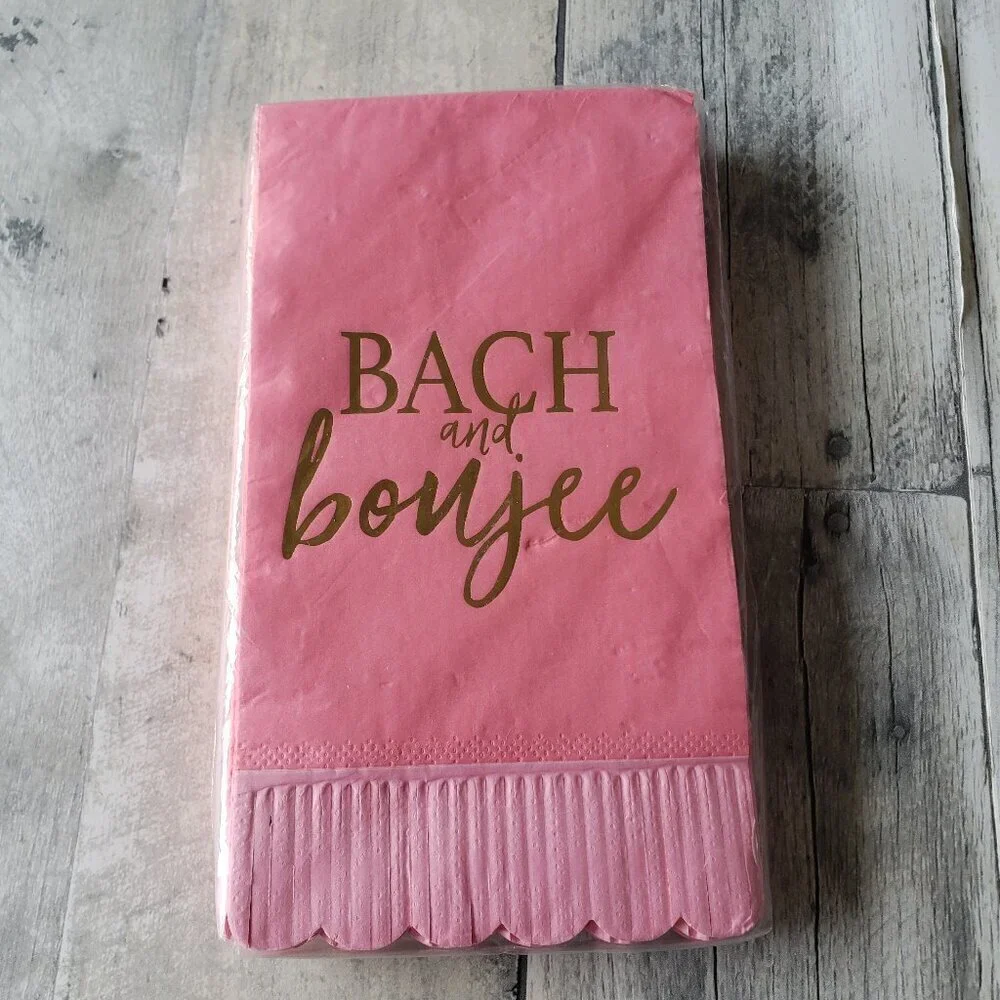 NWT - Bach and Boujee Pink Paper Napkins 32 CT | 4 1/4