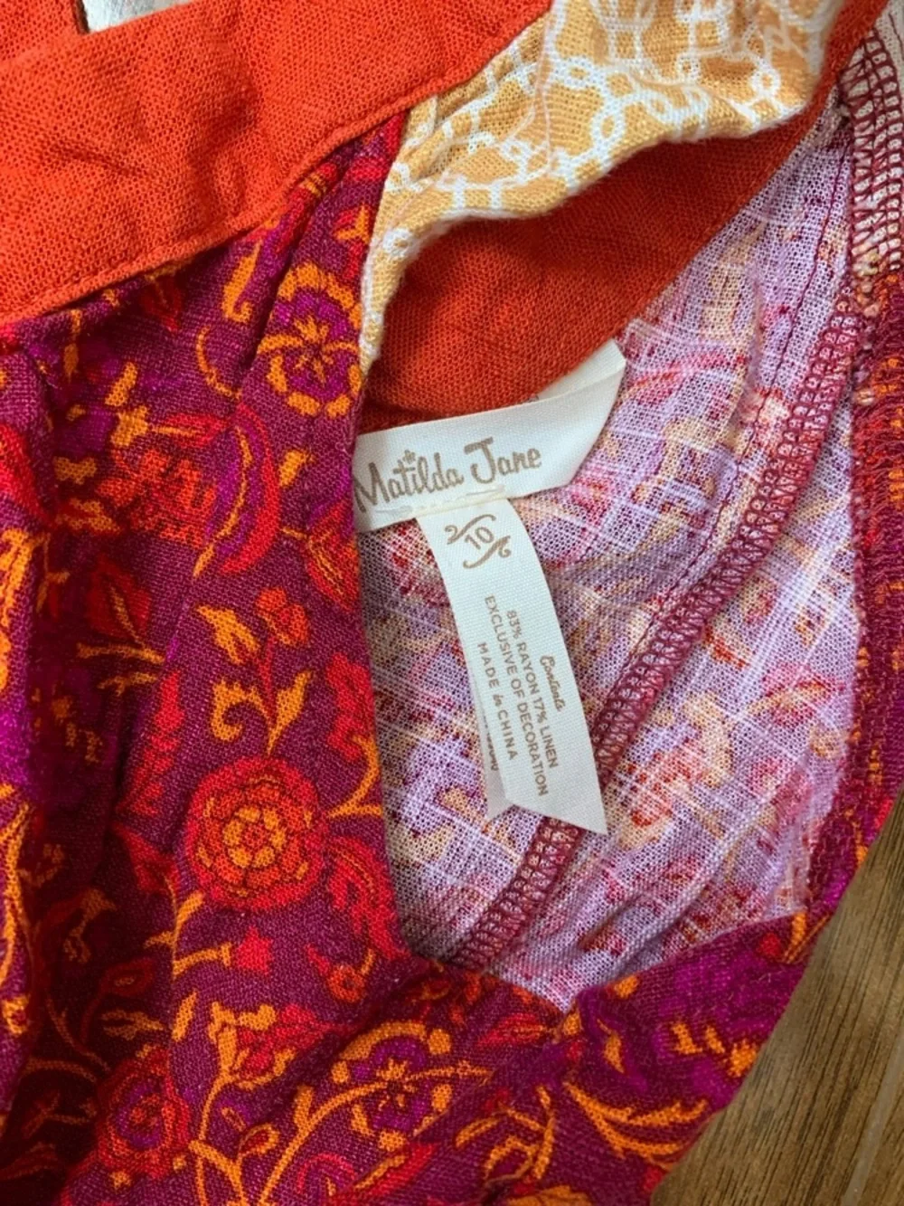 Matilda Jane Beach Bonfire Swing Top And Woodrose Mixed Print Shorts Size 10
