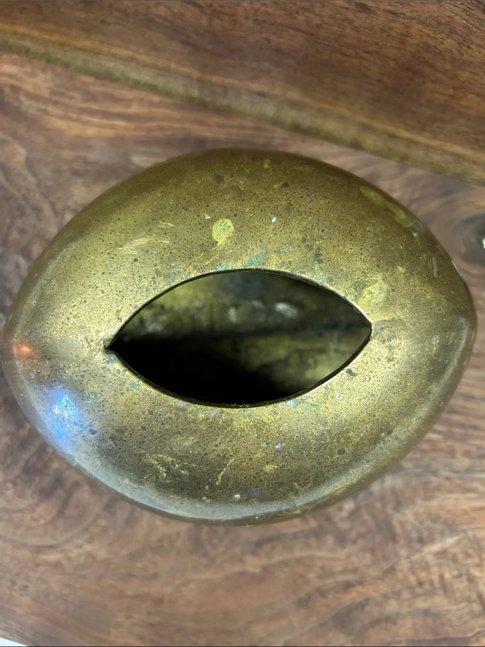 Brass ‘Football’ shaped vase