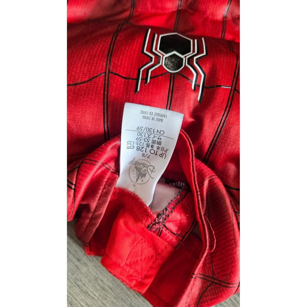 Disney Marvel Spider-Man Far From Home Kids Costume Red Black Size 7/8 Mask Set