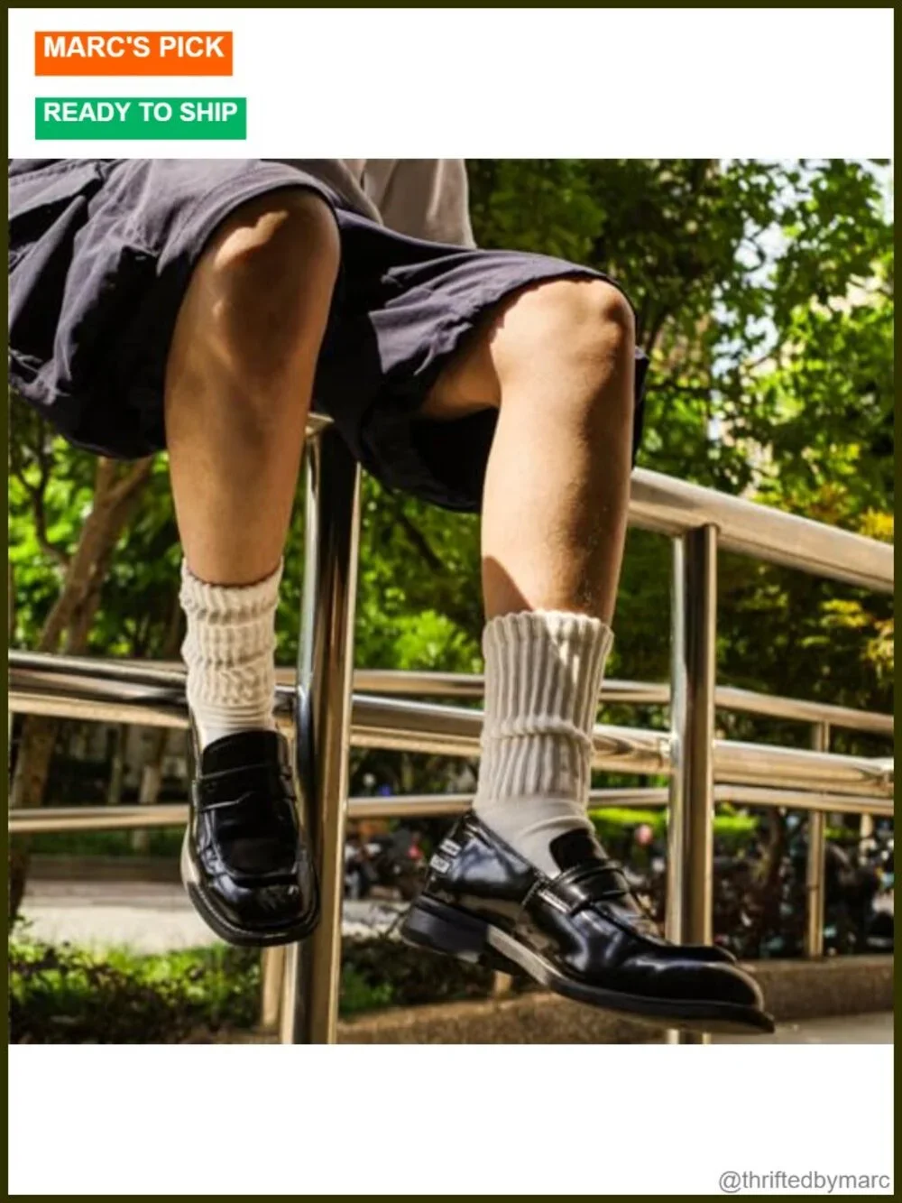 4 Pairs Cotton Slouchy Crew Socks Unisex Breathable