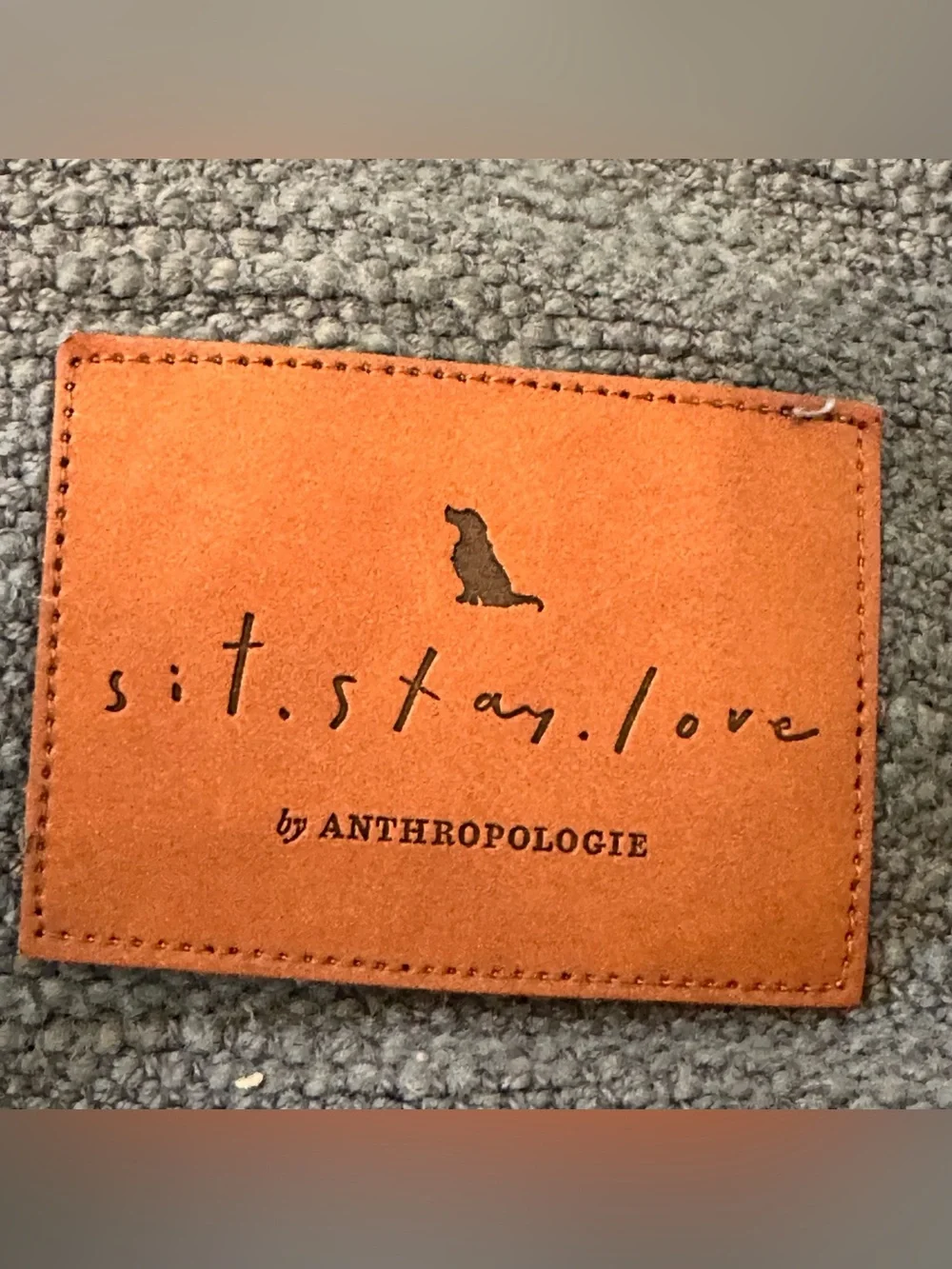 Anthropologie Sit. Stay. Love Pom Pom Dog Bed Boho Dog Pillow Cover 32” x 24”