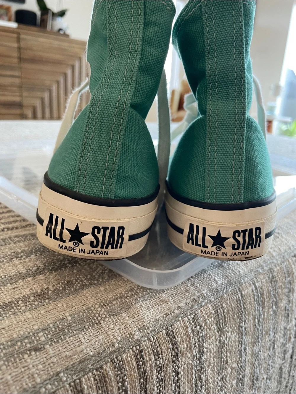 Converse Teal High-Top Sneakers (Made in Japan)