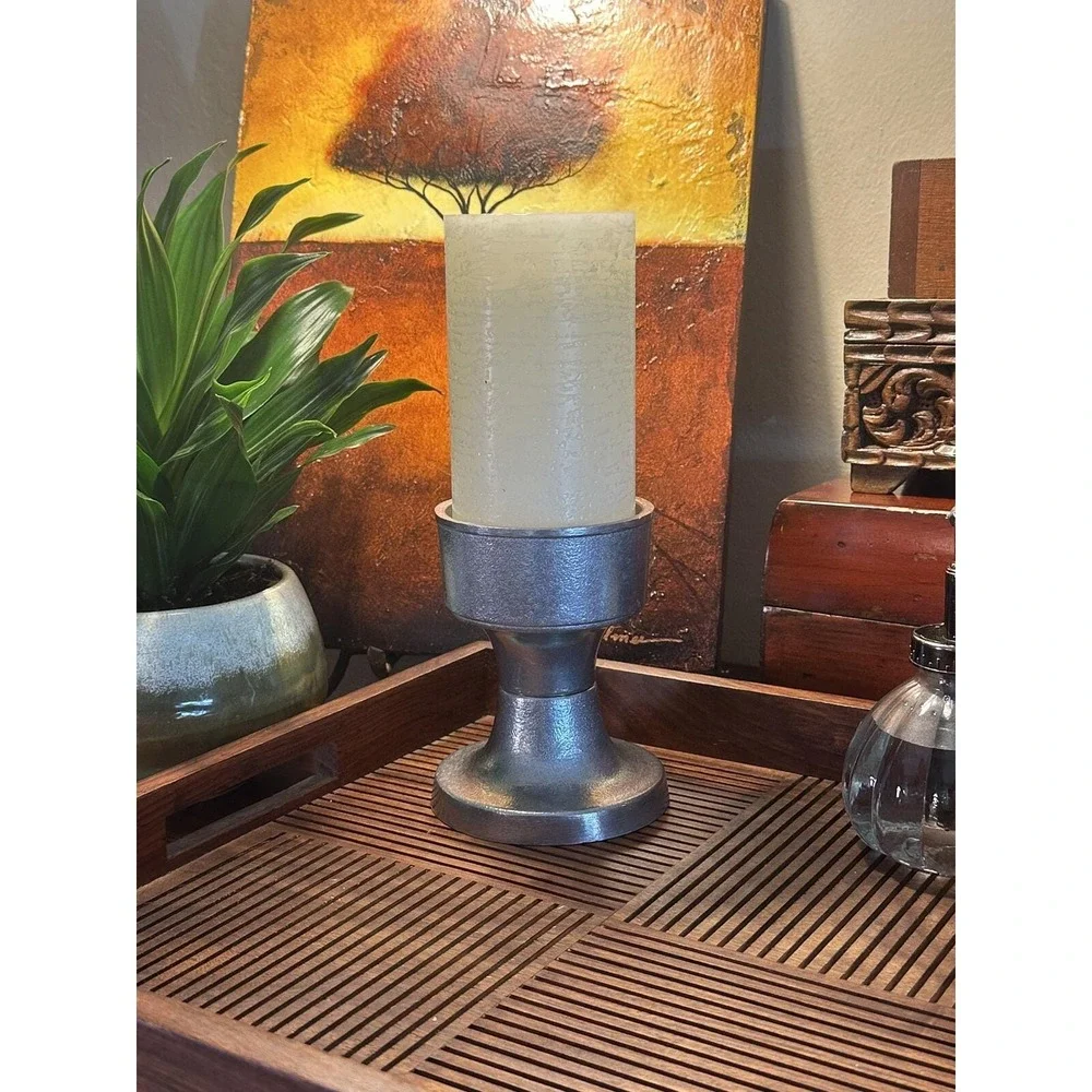 Vintage Wilton Pewter Candle Holder — 5