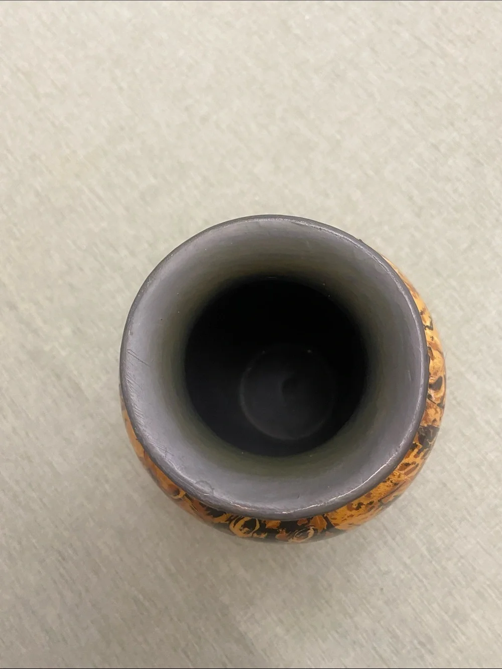 Vintage Safari Decorative Vase: African Jungle Patchwork Ceramic Decor