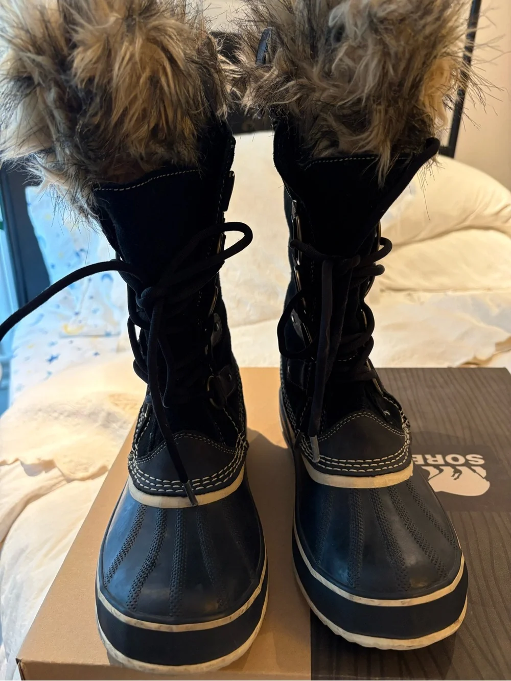 Sorel Joan of Arctic Women's Winter Boots - Black with Faux Fur
