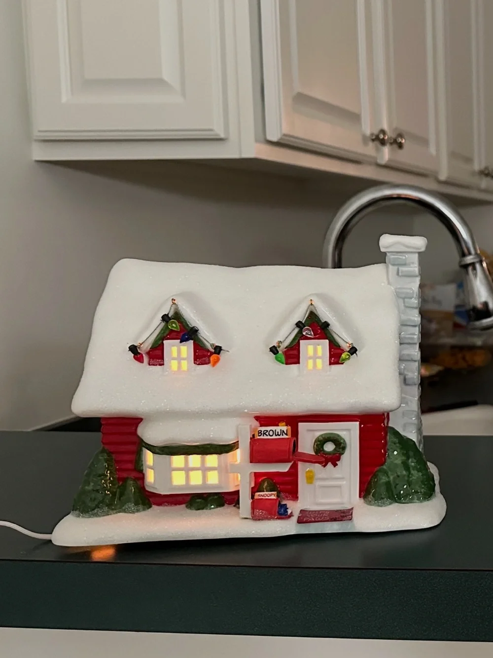 In New Condition : Department 56  Charlie Brown’s House Lighted Holiday Village