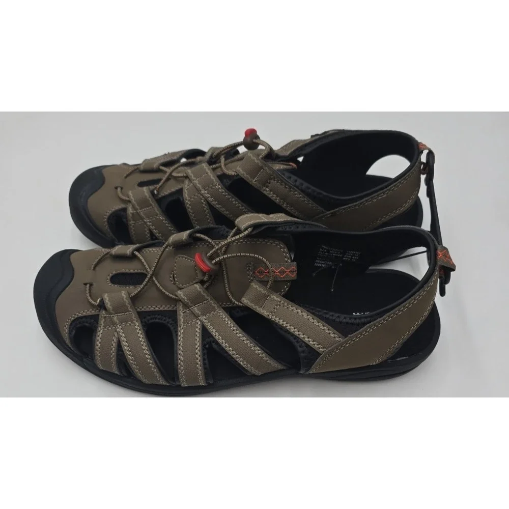 Ozark Trail Men's Adventure Outdoor 12 Taupe Fisherman Rugged Closed Toe Sandal