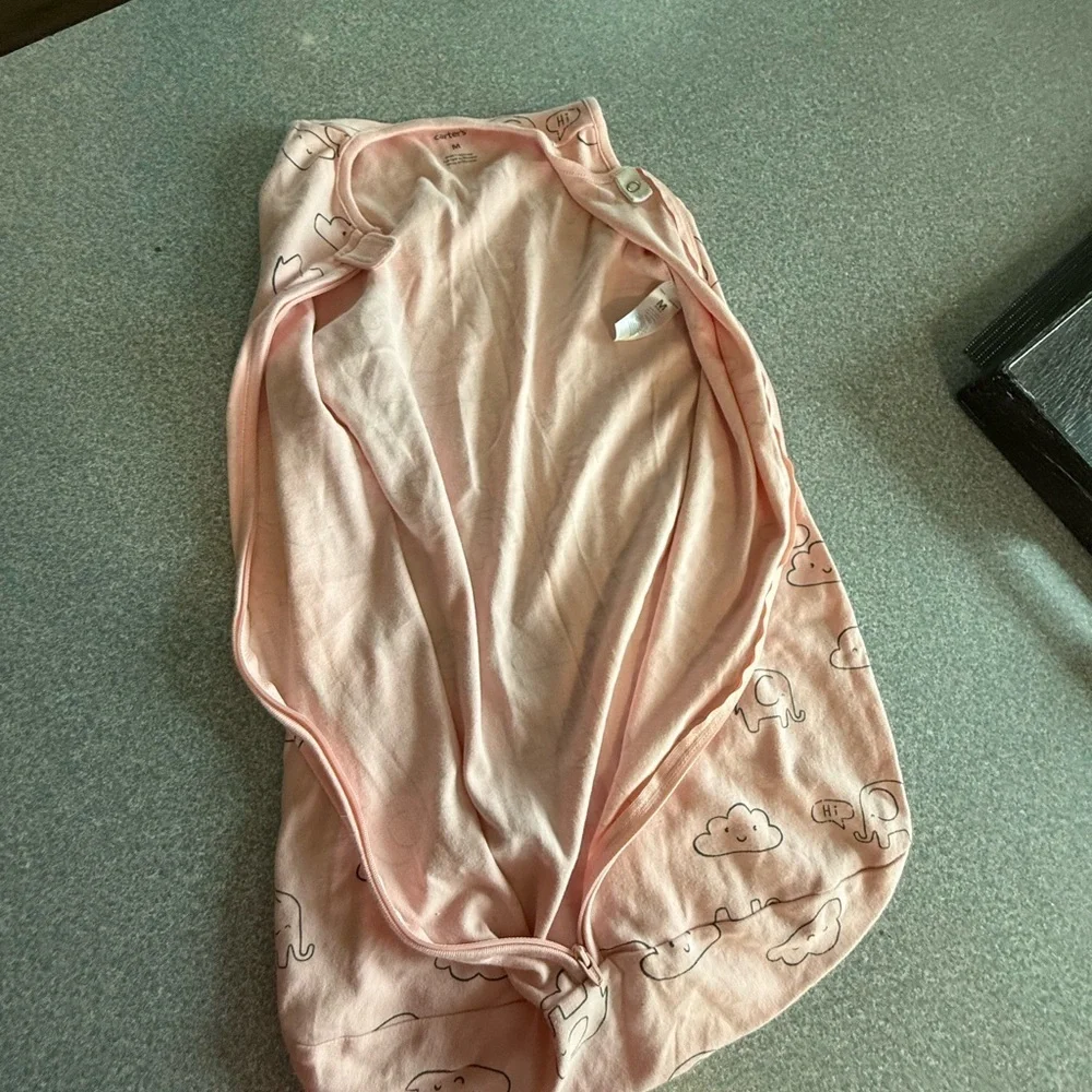 sleep sack Carter’s Baby Sleep Sack  Pink Elephant & Cloud Print Size Small 0 6M
