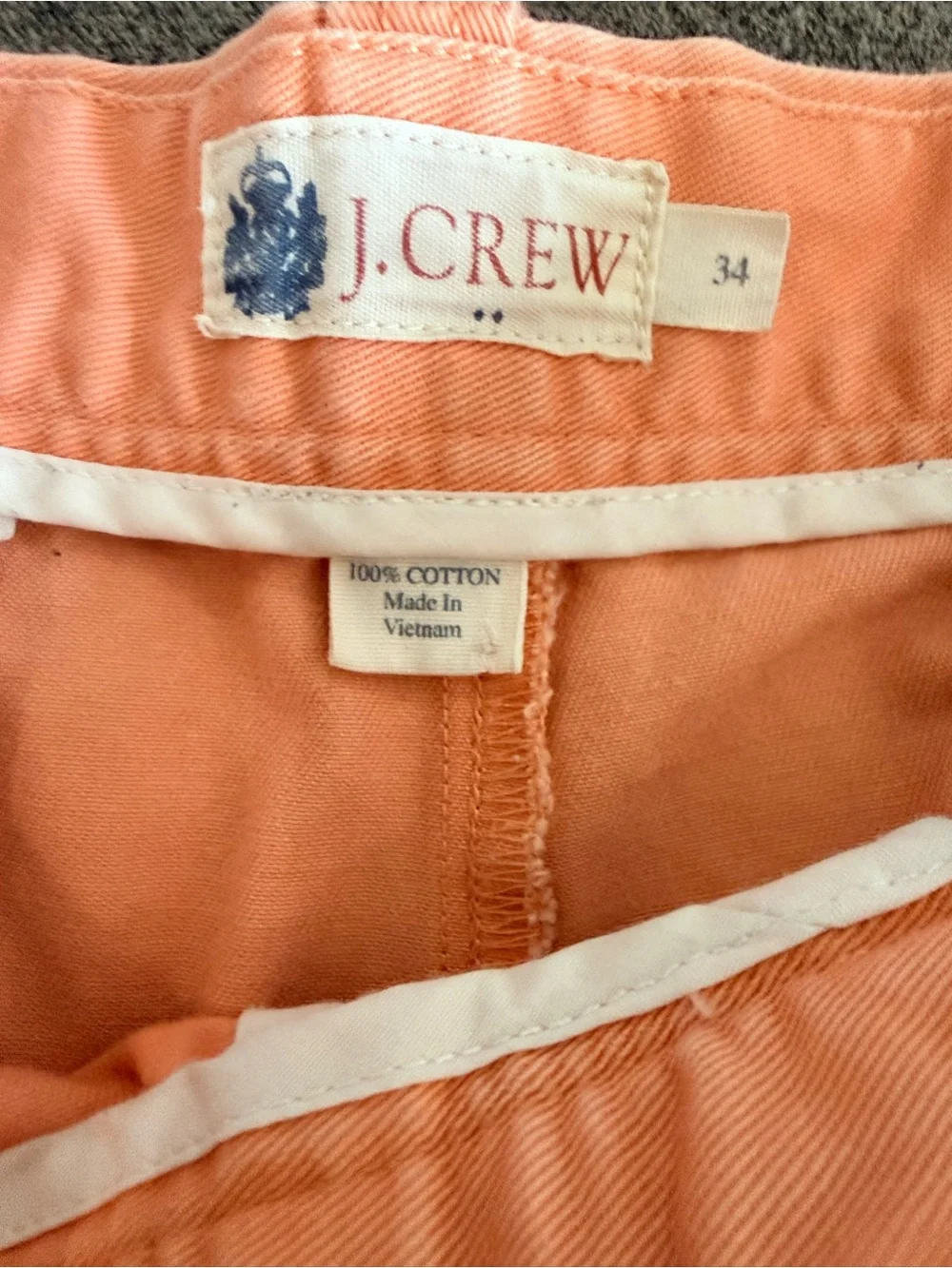 J. Crew Peach Cotton Chino Shorts