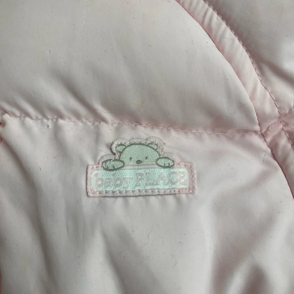 Pink Puffer Baby Snowsuit with Hood