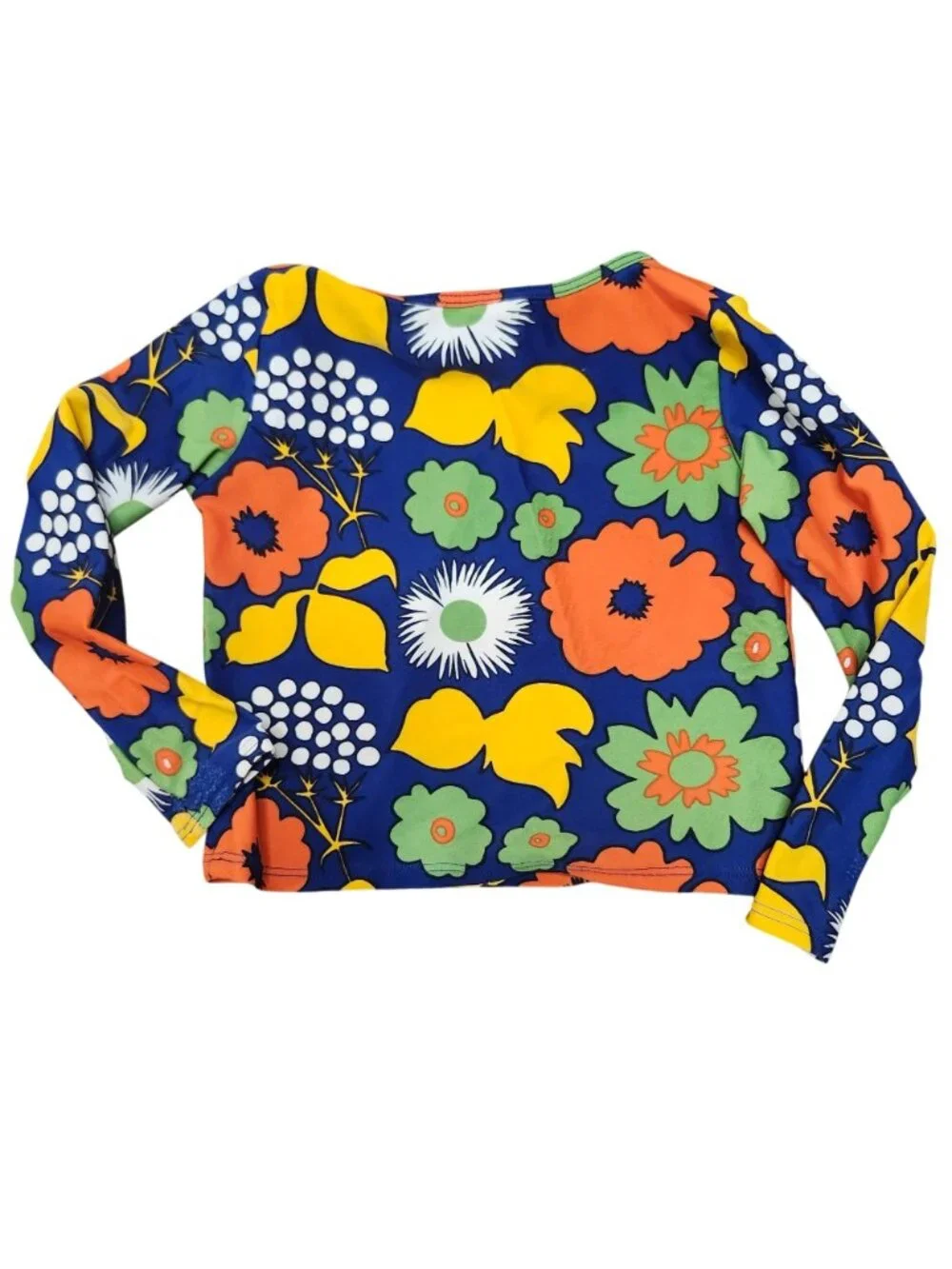 Marimekko Target Girls Size 2T Long Sleeve Rash Guard Swim Top Blue Kukkatori