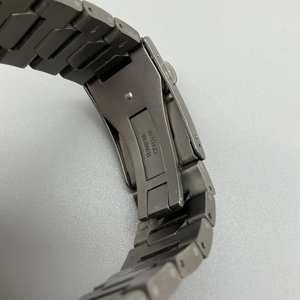 Tissot T-Touch Mens Watch 40mm Black Dial Titanium Bracelet New Battery 7.5