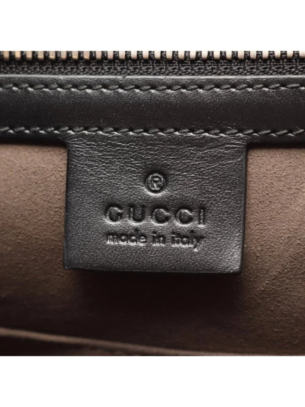 Gucci Briefcase Guccissima 2-Way Black Leather