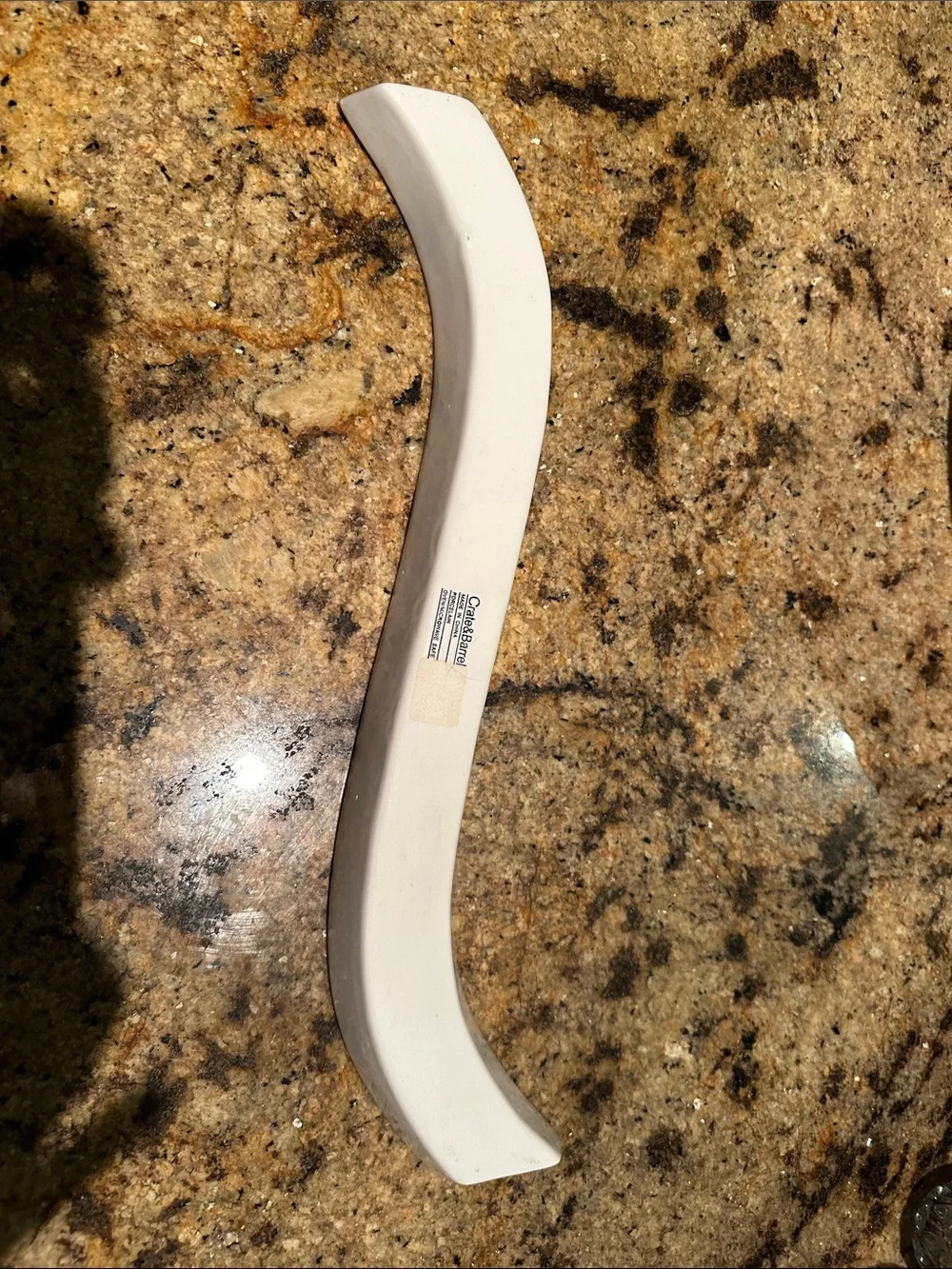 Crate & Barrel curved olive tray