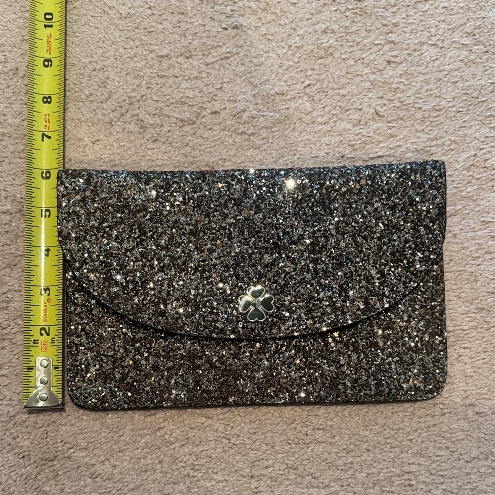 kate spade shine glitter clutch