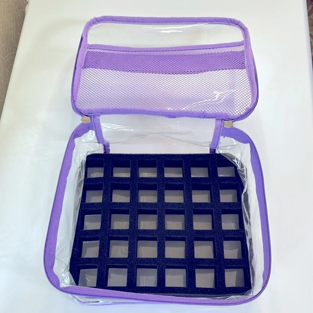Purple Nail Polish Organizer Bag