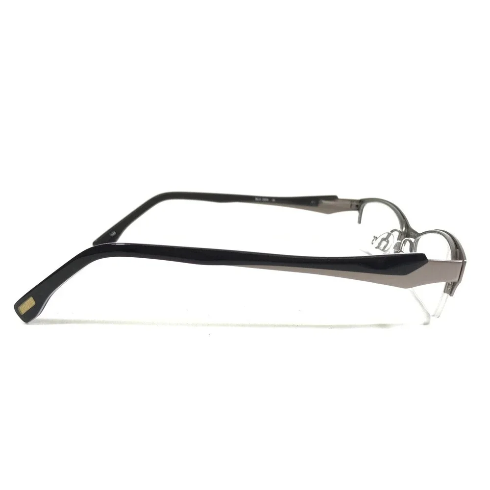 Roots Eyeglasses Frames RT506 Black Grey Rectangular Half Rim 49-17-135