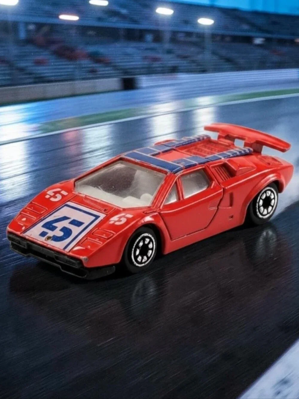 Yatming Lamborghini Countach Tomica Design Red #45 Racing Decals Die-Cast 1:64 T