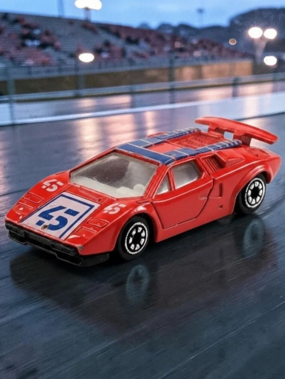 Yatming Lamborghini Countach Tomica Design Red #45 Racing Decals Die-Cast 1:64 T