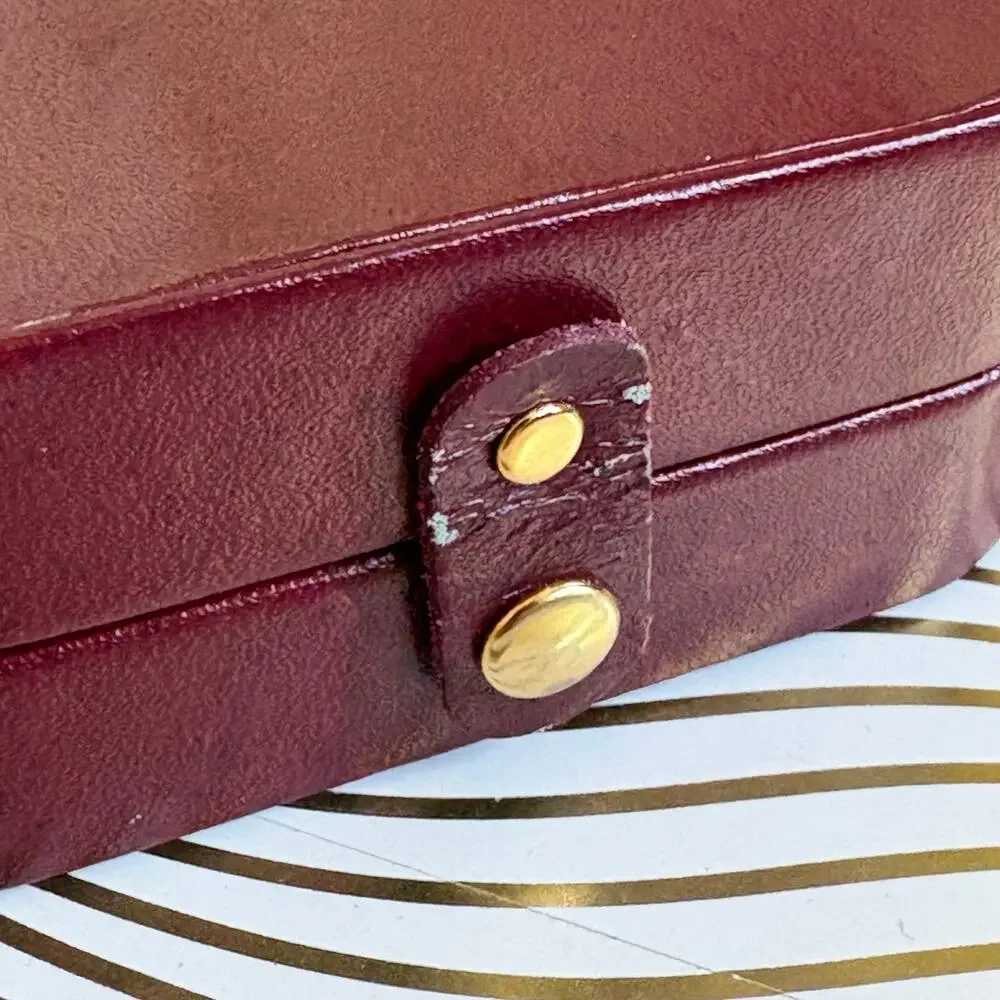 Vintage burgundy travel