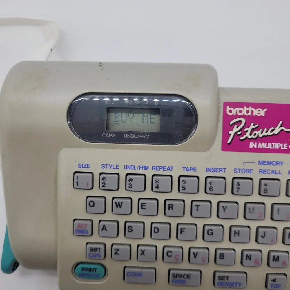 Brother P-Touch PT-12 Label Maker Vintage Electronic Labeling System Gray PT12