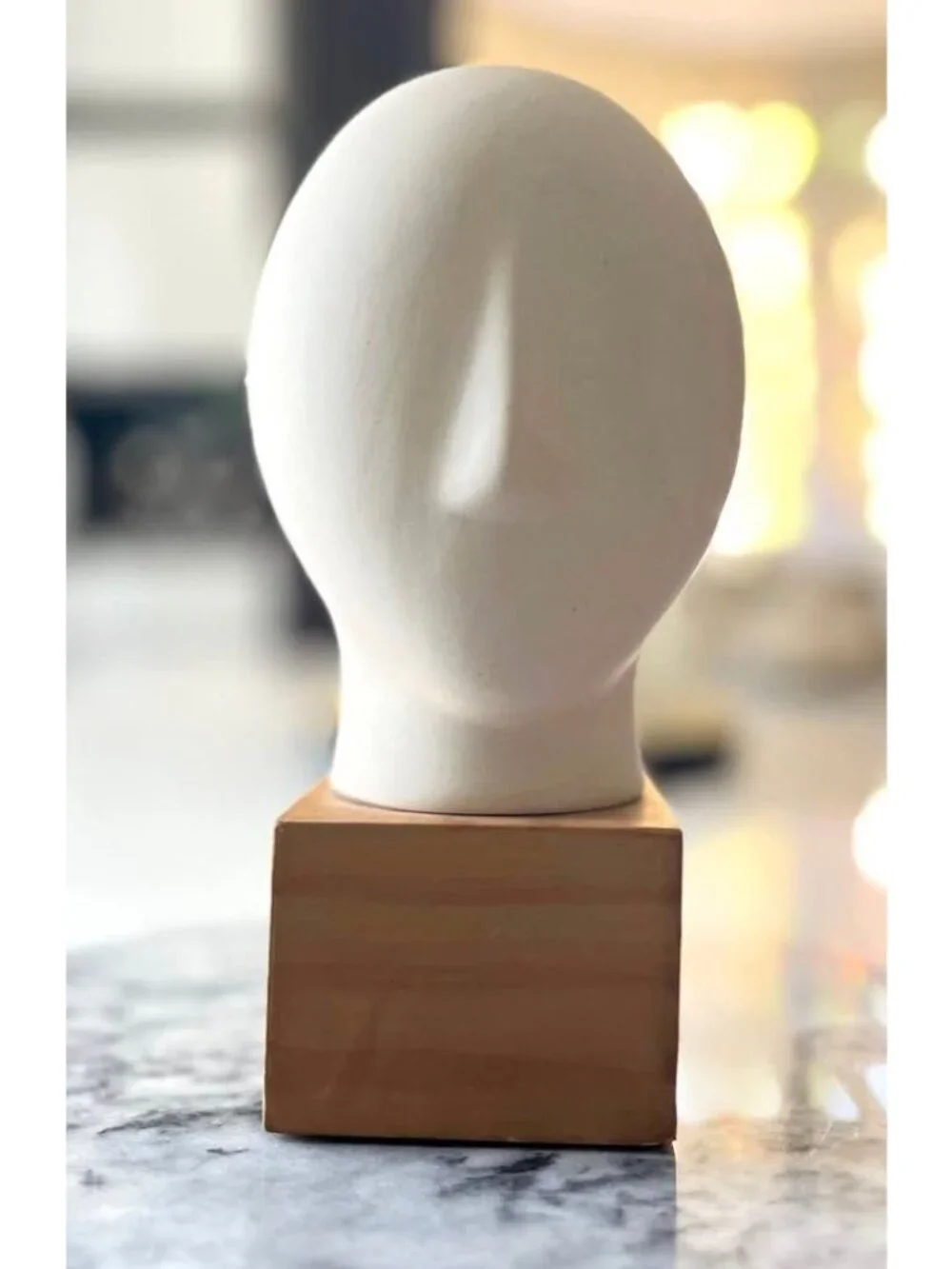 Vintage IKEA Nagon Cycladic head sculpture designed by Ab Majid