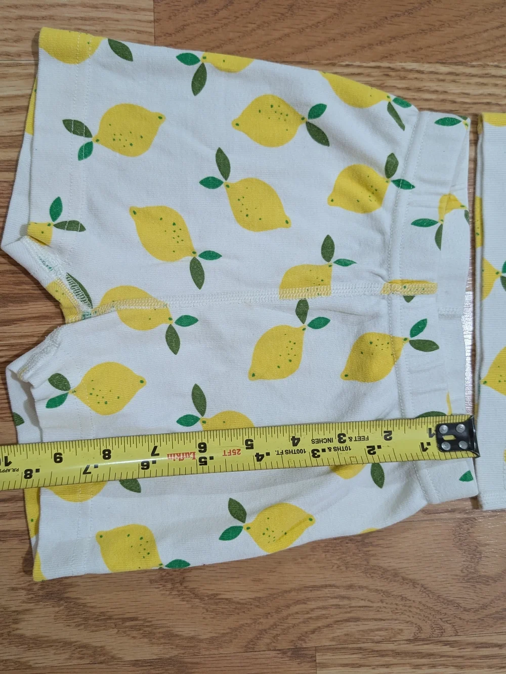 Hanna Andersson Lemon Short Sleeve Pajama Set 80/85 2T Organic Cotton