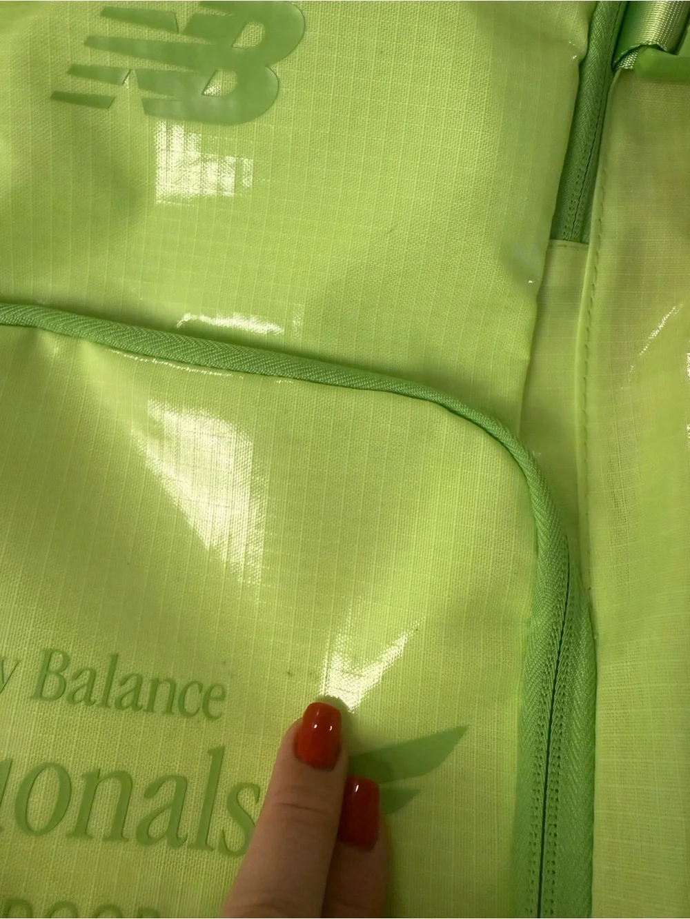 New Balance Nationals Outdoor 2024 Backpack Lime Green Athletic Bag