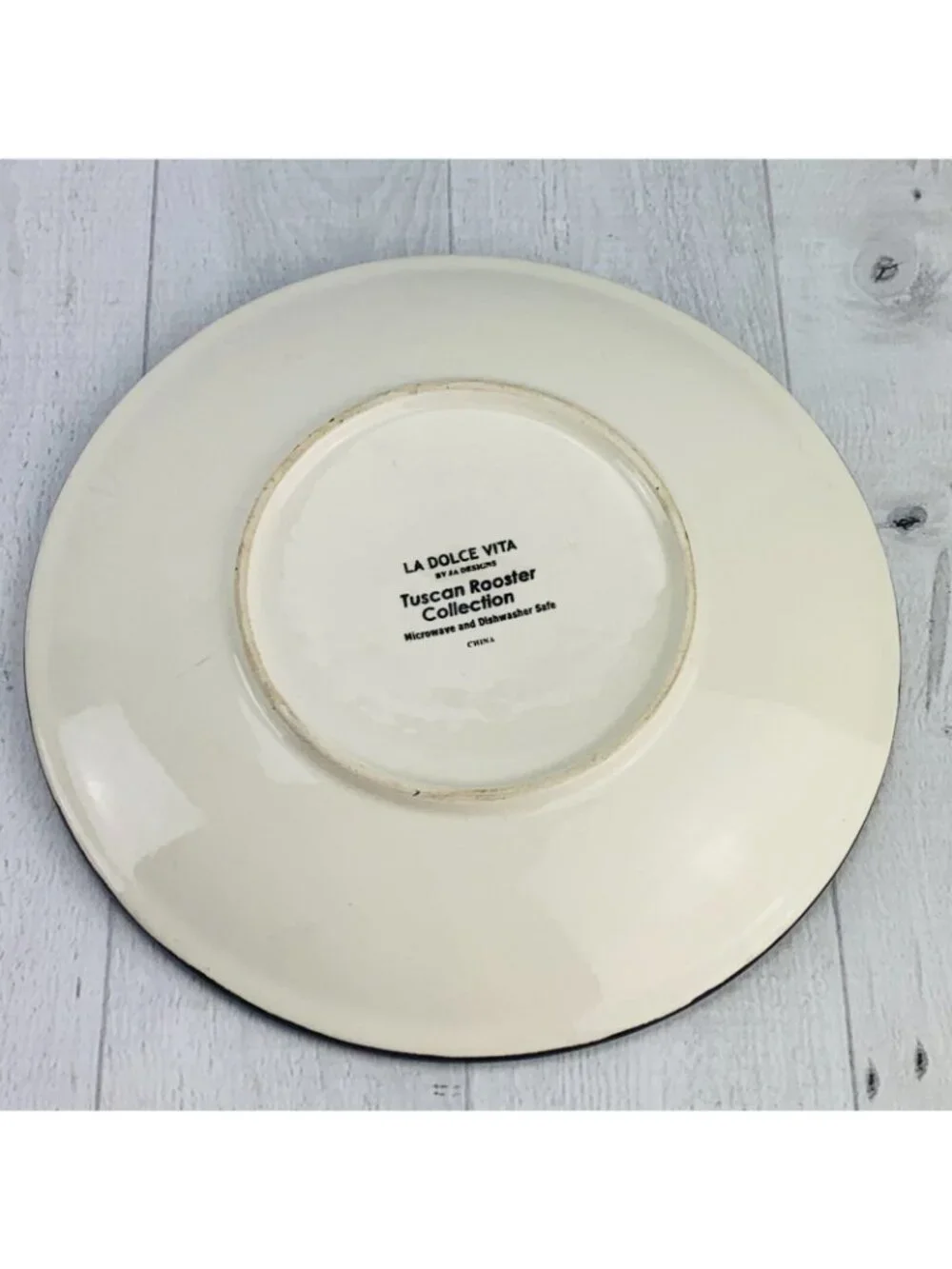J A Designs LA DOLCE ROOSTER TUSCAN COLLECTION Stoneware Lunch Salad Plate Set 5