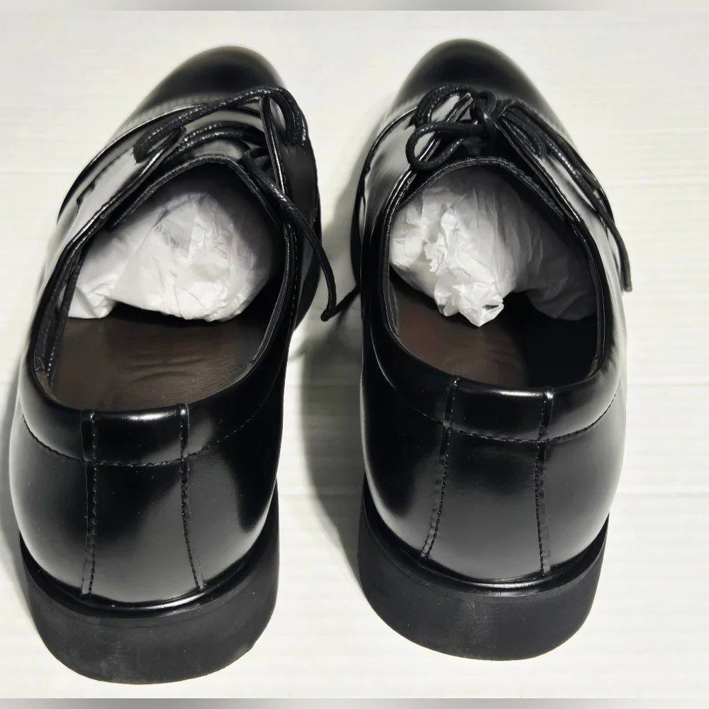Men's Black Oxford Derby Dress Shoes Lace Up Business Casual Formal Size 8.5