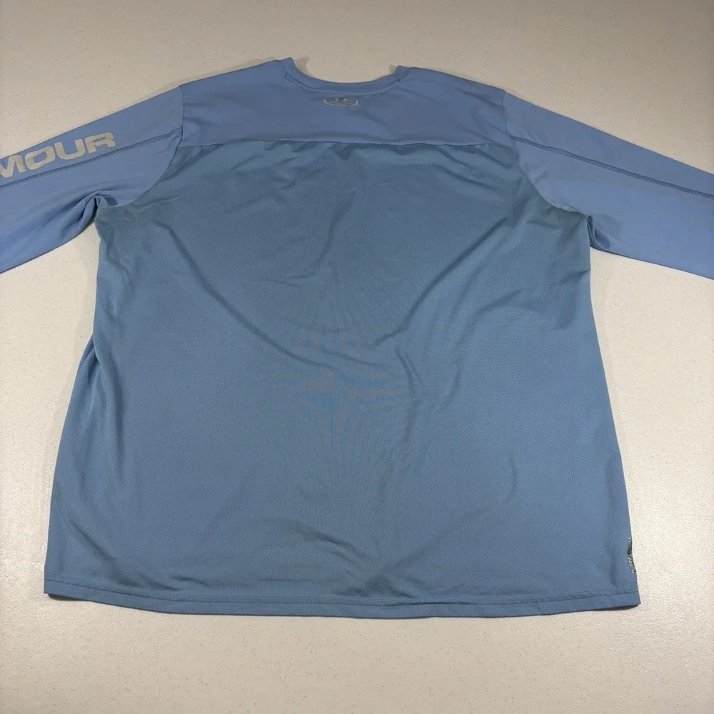 READ! Under Armour Fish ISO Chill Instant Cool L/S Shirt Men's XXL Light Blue