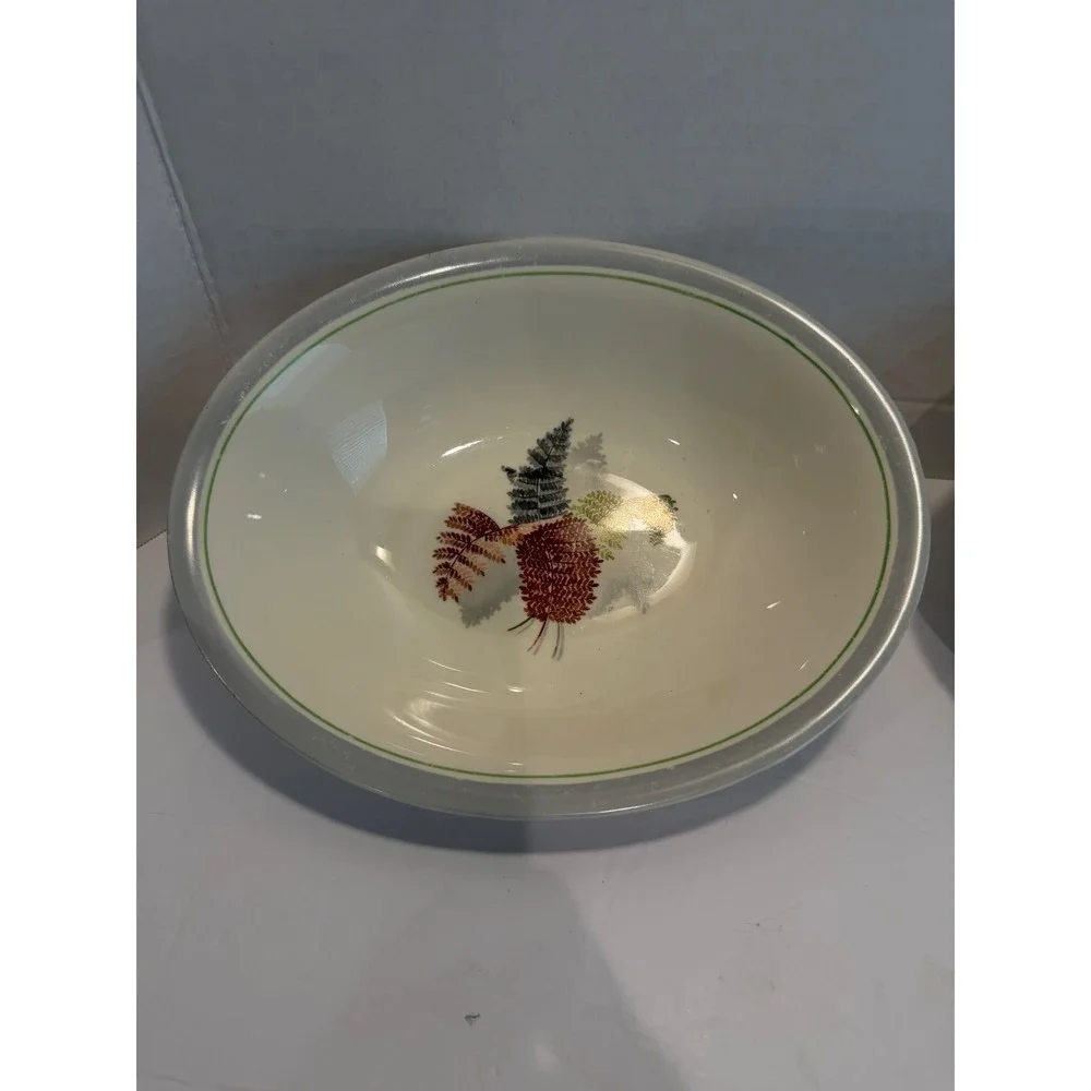 Vtg Steubenville Fern 2 Serving Dish/Vegetable Oval bowls 9