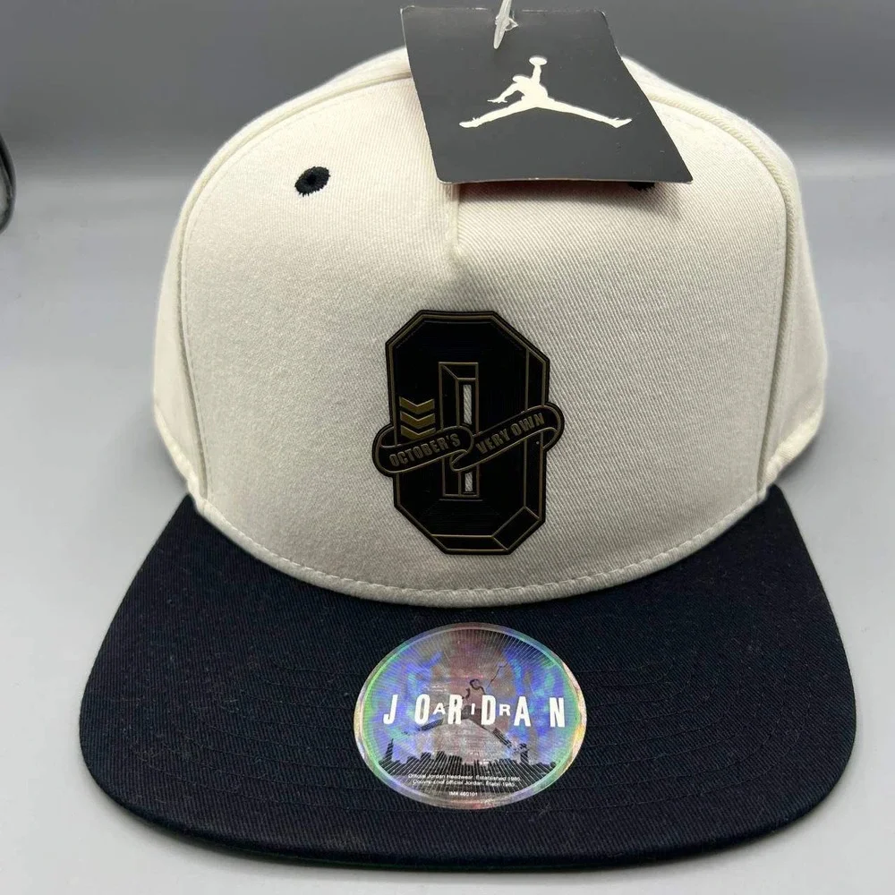 October's Very Own OVO x Air Jordan Hat Men White Jumpman Snap‎ Back Cap New