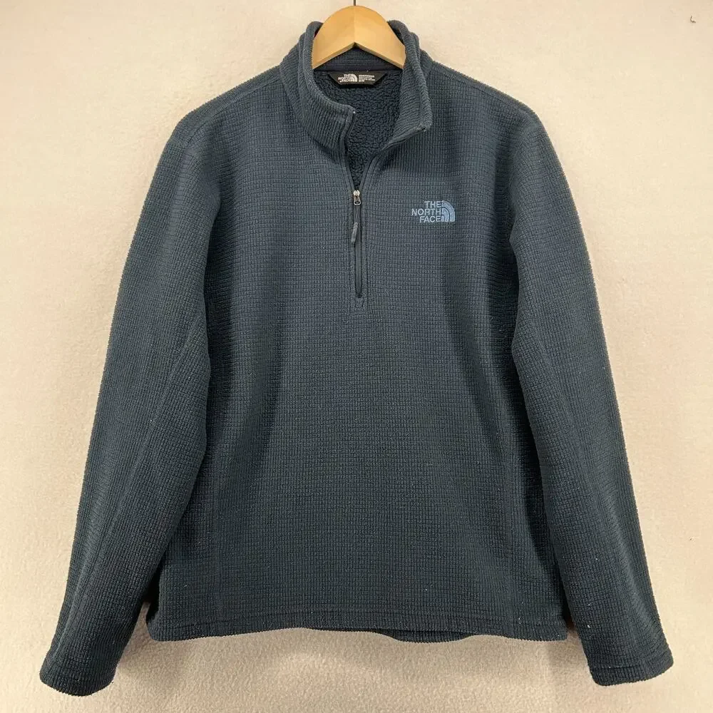 THE NORTH FACE Sweatshirt Mens M SDS Grid Fleece Jacket 1/2 Zip Pullover Blue