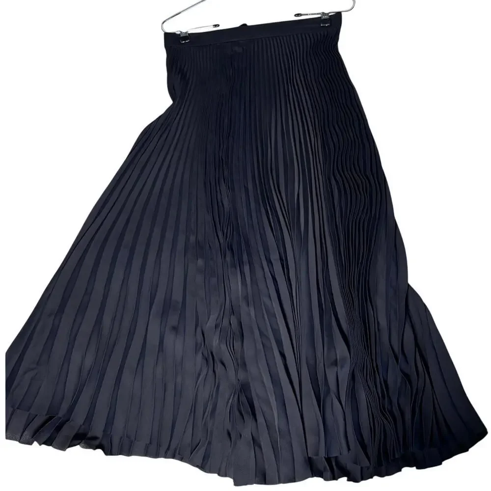 Tory Burch Navy Pleated Midi Skirt Women’s Size 4