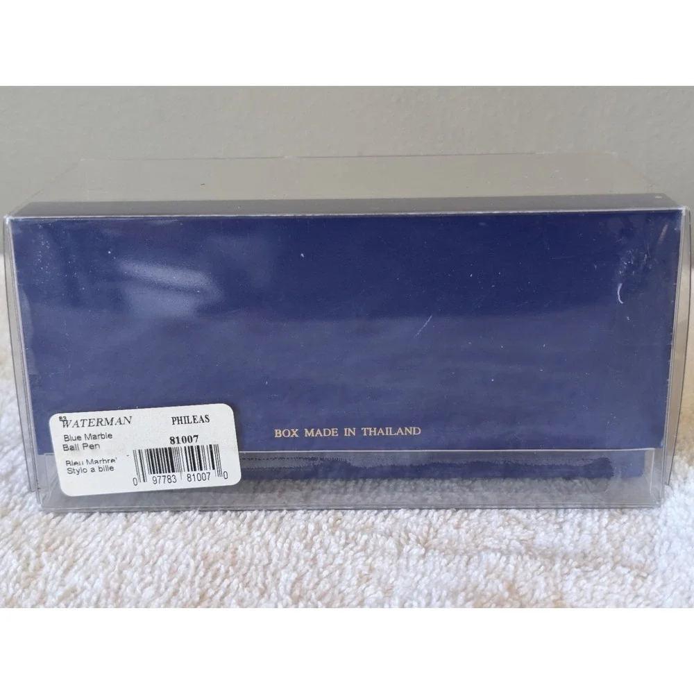 Waterman Phileas Ballpen Blue Gold Marble Ball Pen New in Box Sealed Paris 81007