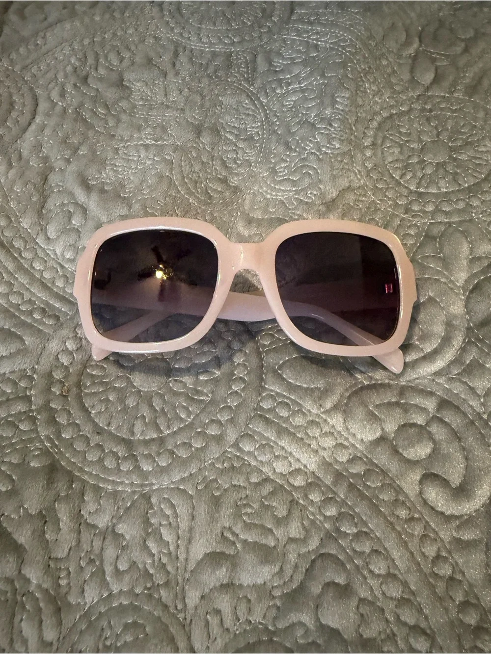 Lucky Brand Pale Pink Oversized Square Sunglasses