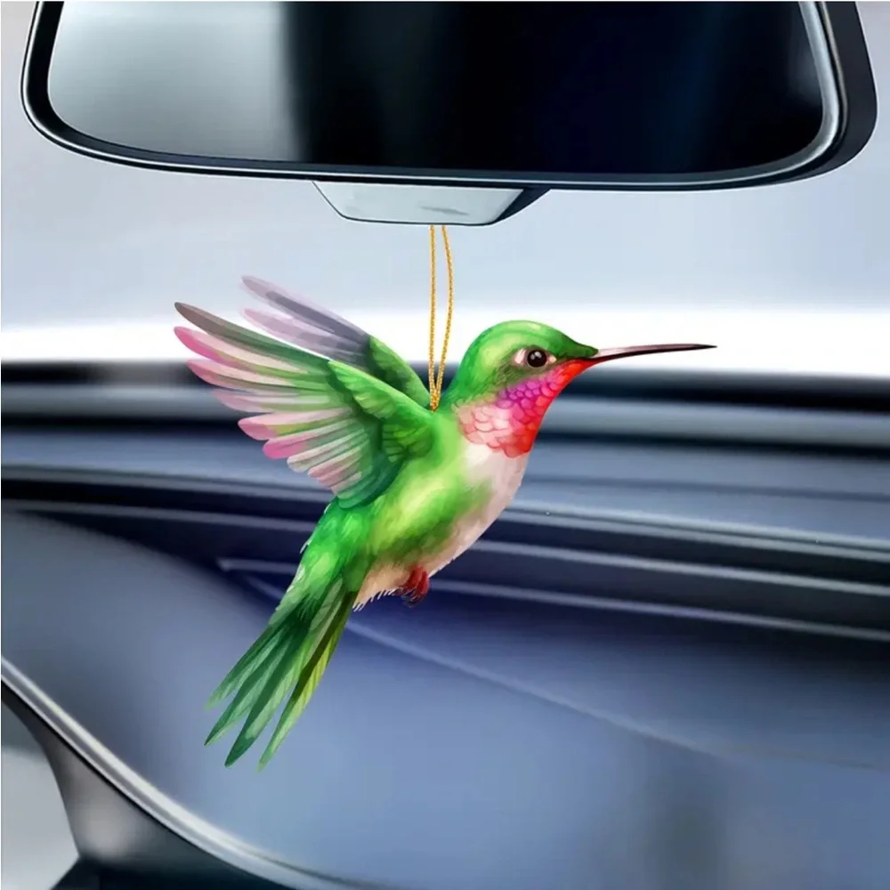 Green Hummingbird Hanging Charm Pendant Ornament