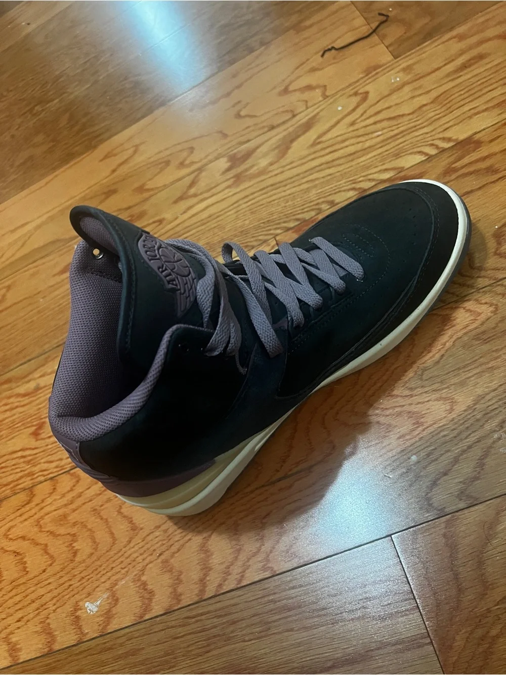 Jordan Black High-Top Sneakers with Gray Accents