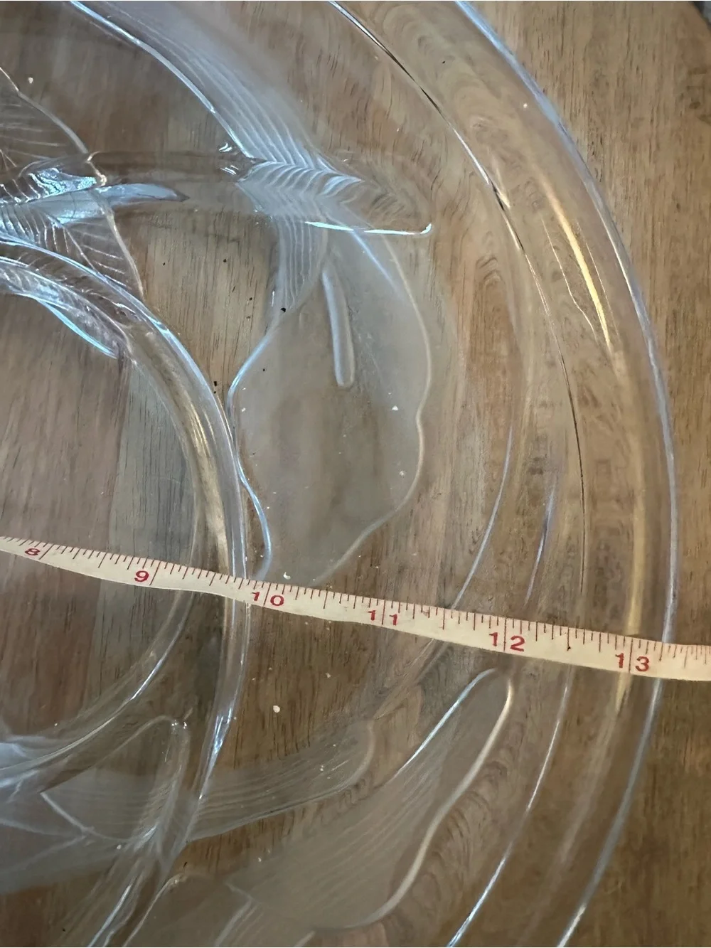 Calla Lily Divided Crystal Serving Tray 14”