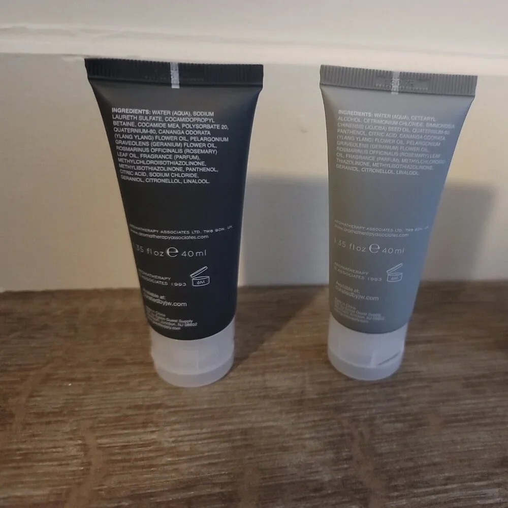 4 Aromatherapy Travel‎ Toiletries Shampoo Conditioner Body Wash Body Lotion Lot