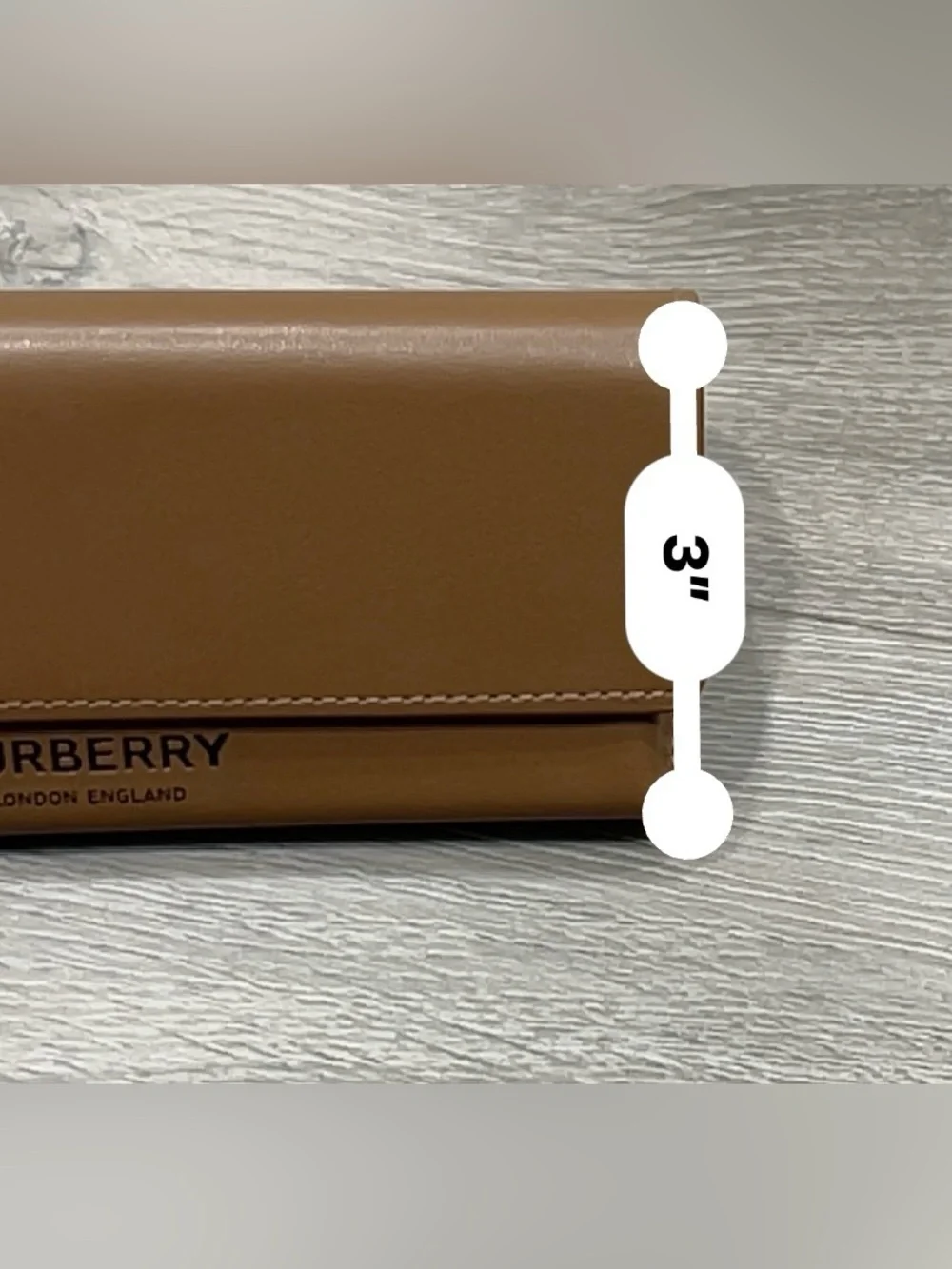 Authentic Burberry London England Brown Leather Triangular Glasses Sunglass Case