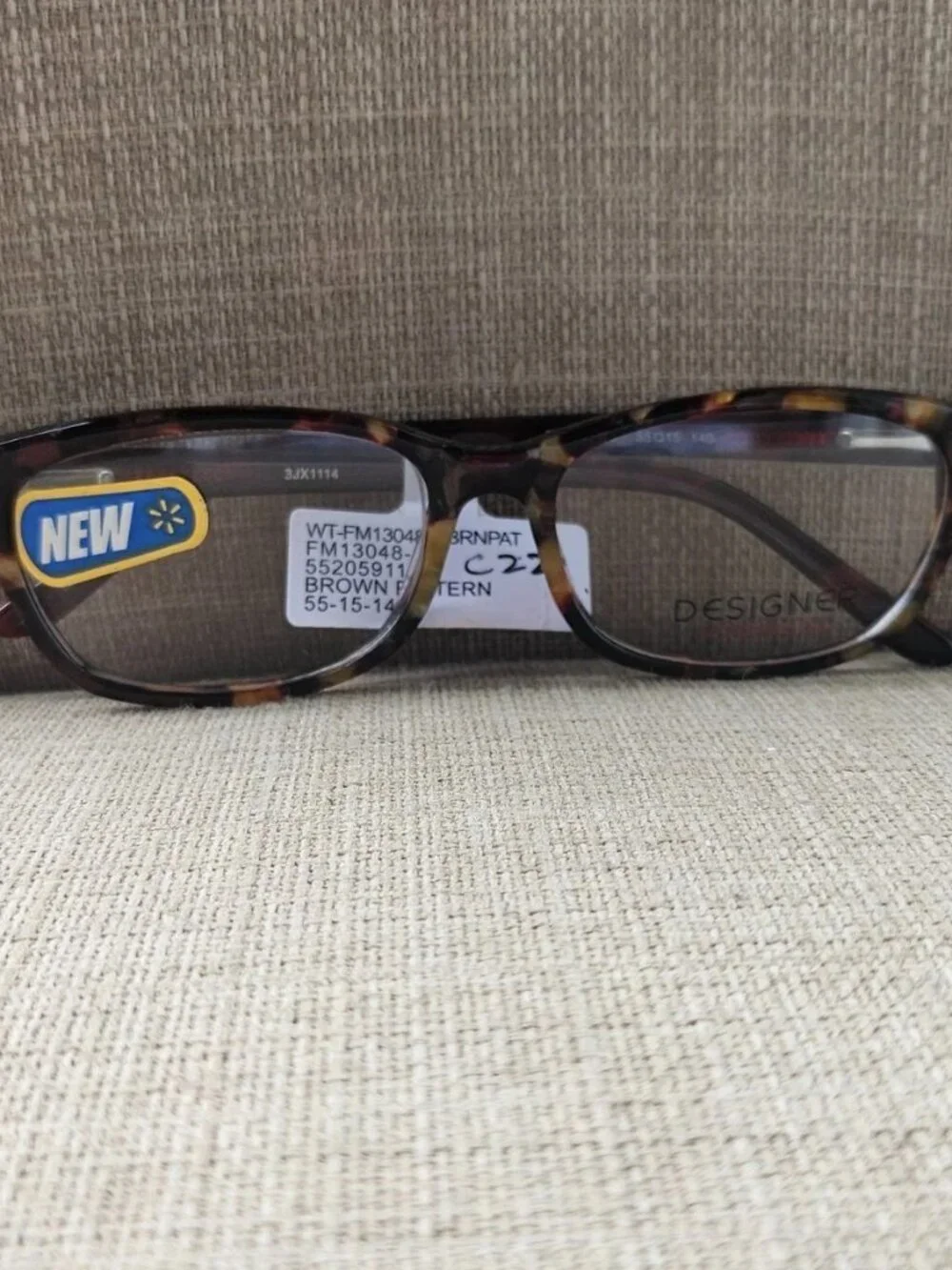 Wallmart Eyeglasses Frame Tortoise Brown Designer Look Eyewear FM13048 NWT $54