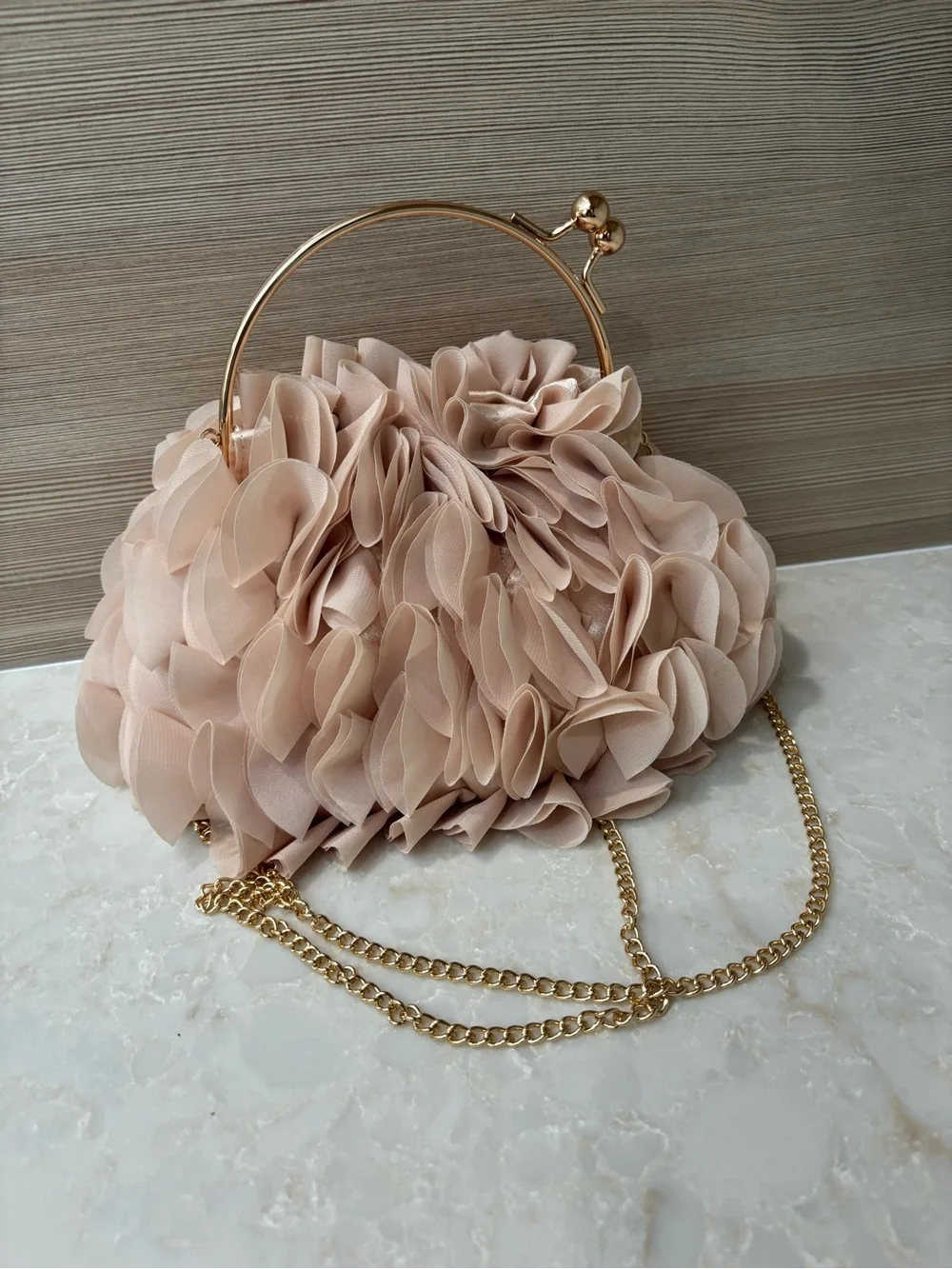 NWT Sincerely Jules Elegant Floral Rosette Evening Clutch