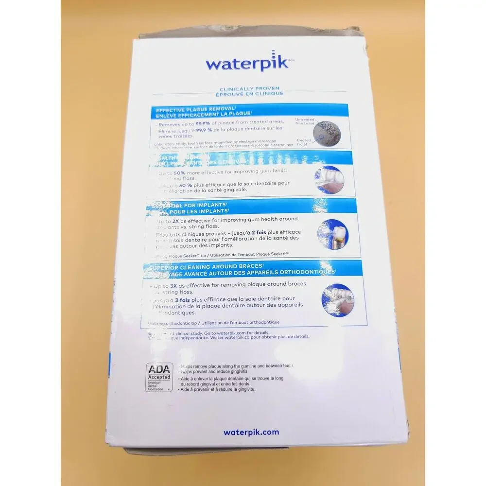 Waterpik Aquarius Water Flosser 10 Pressure Settings 7 Tips 90 Seconds WP-660