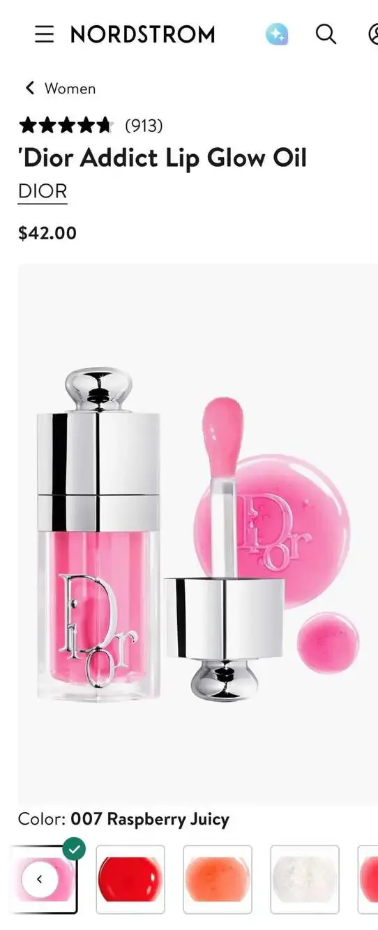 Dior Addict Lip Glow Oil  in 007 Raspberry! NIB!