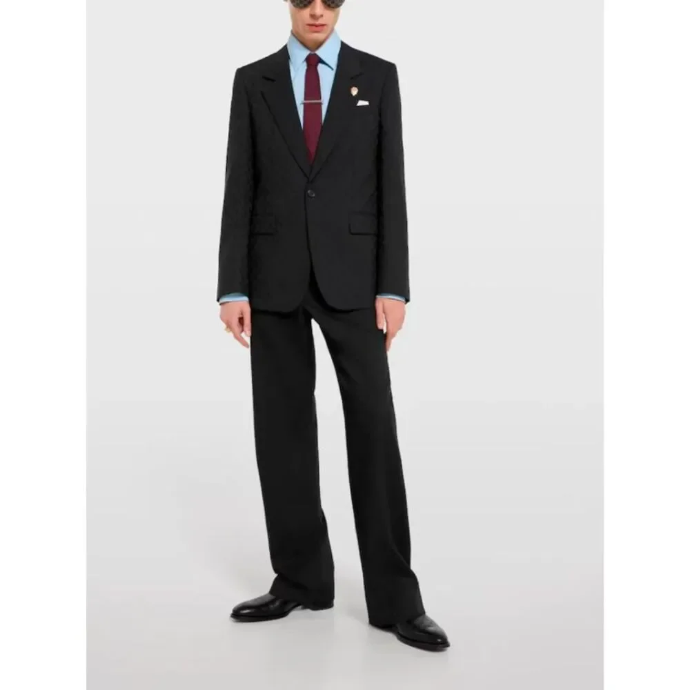 Gucci Men Single-Breasted Jacket With 