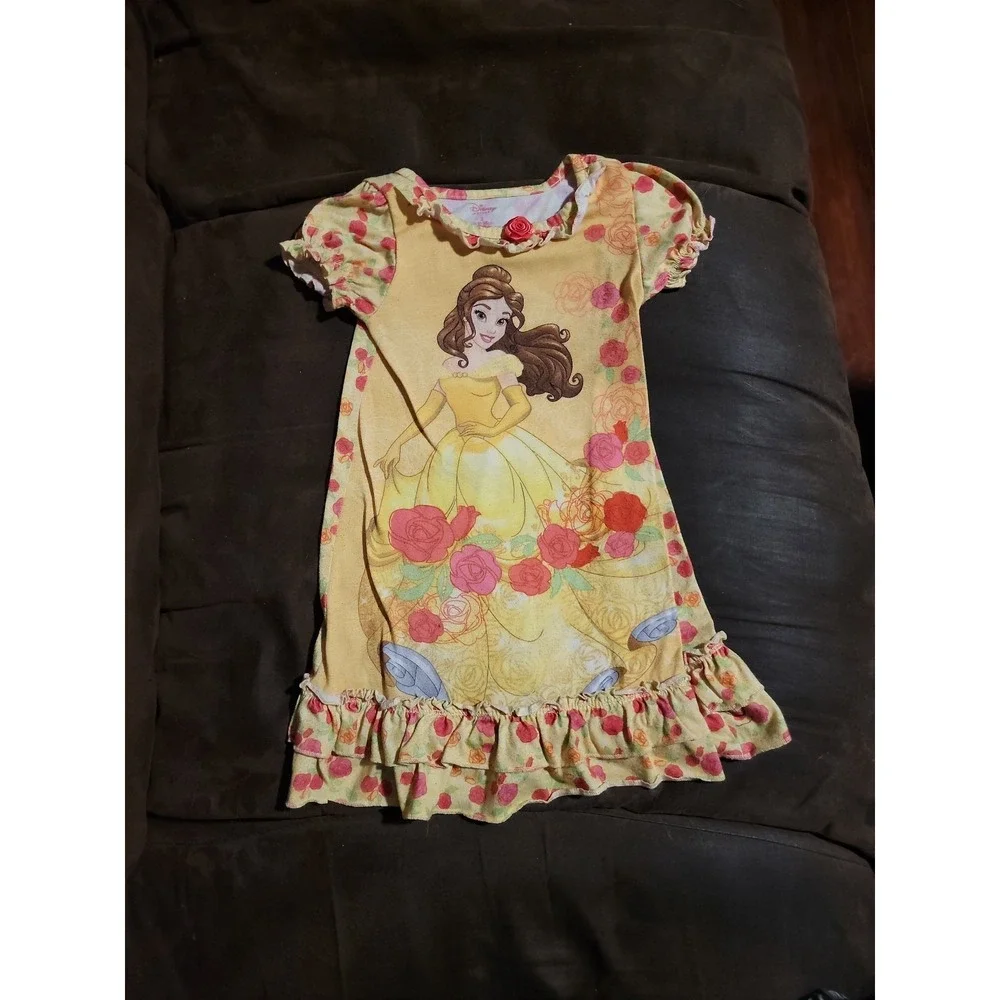 Disney‎ store beauty and the beast belle pajamas nightgown size 3